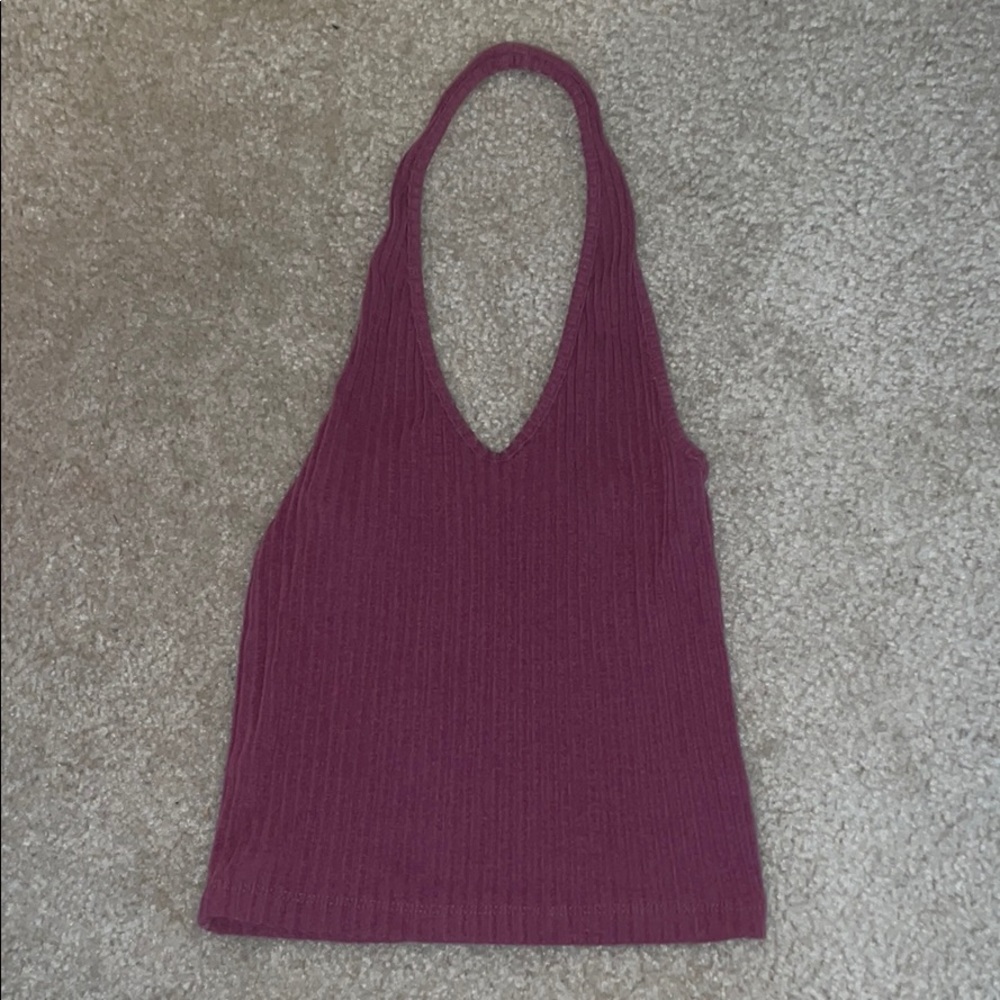 Burgundy Halter Top